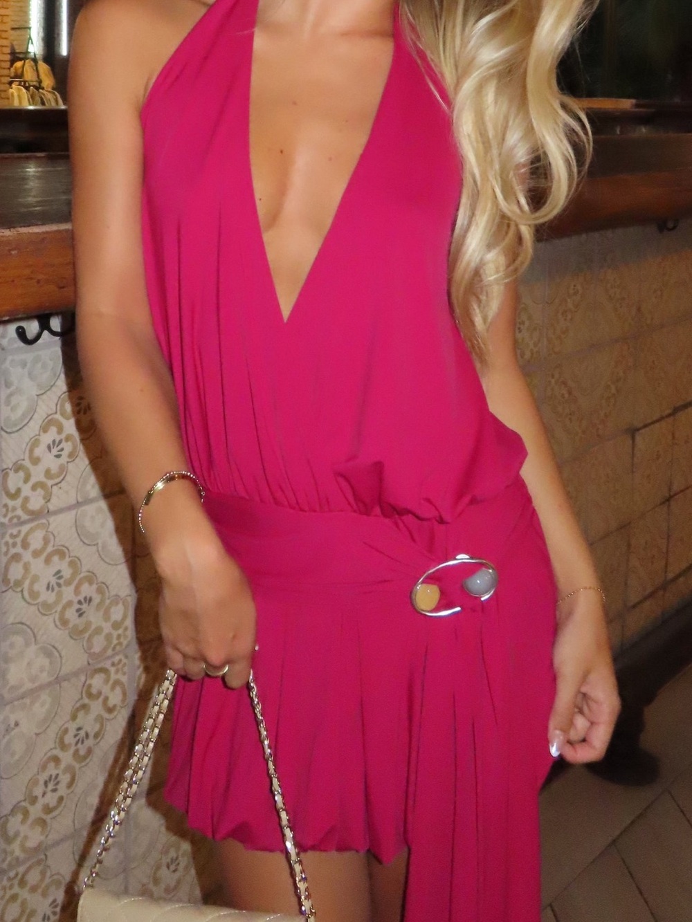 White Fox pink mini dress